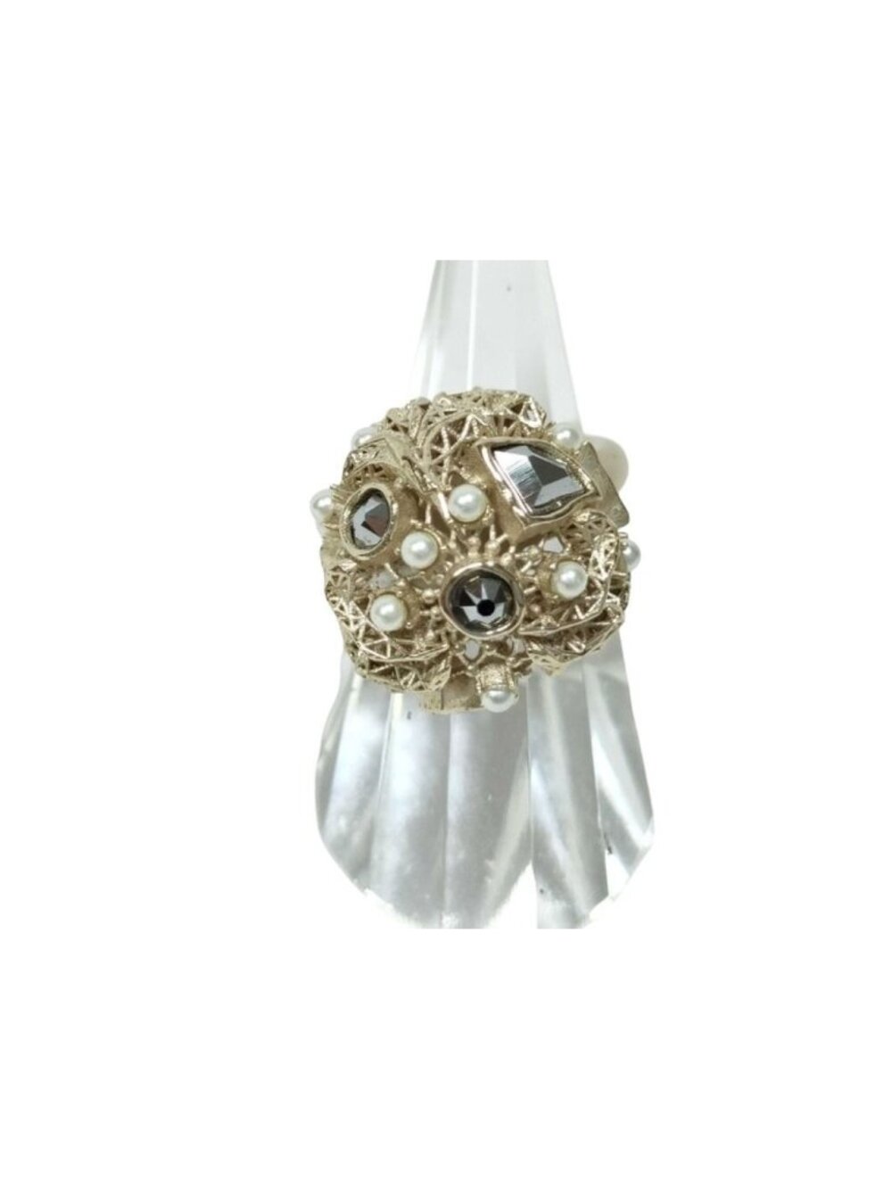 Dior Ring D-renaissance Gold Metal Pearl